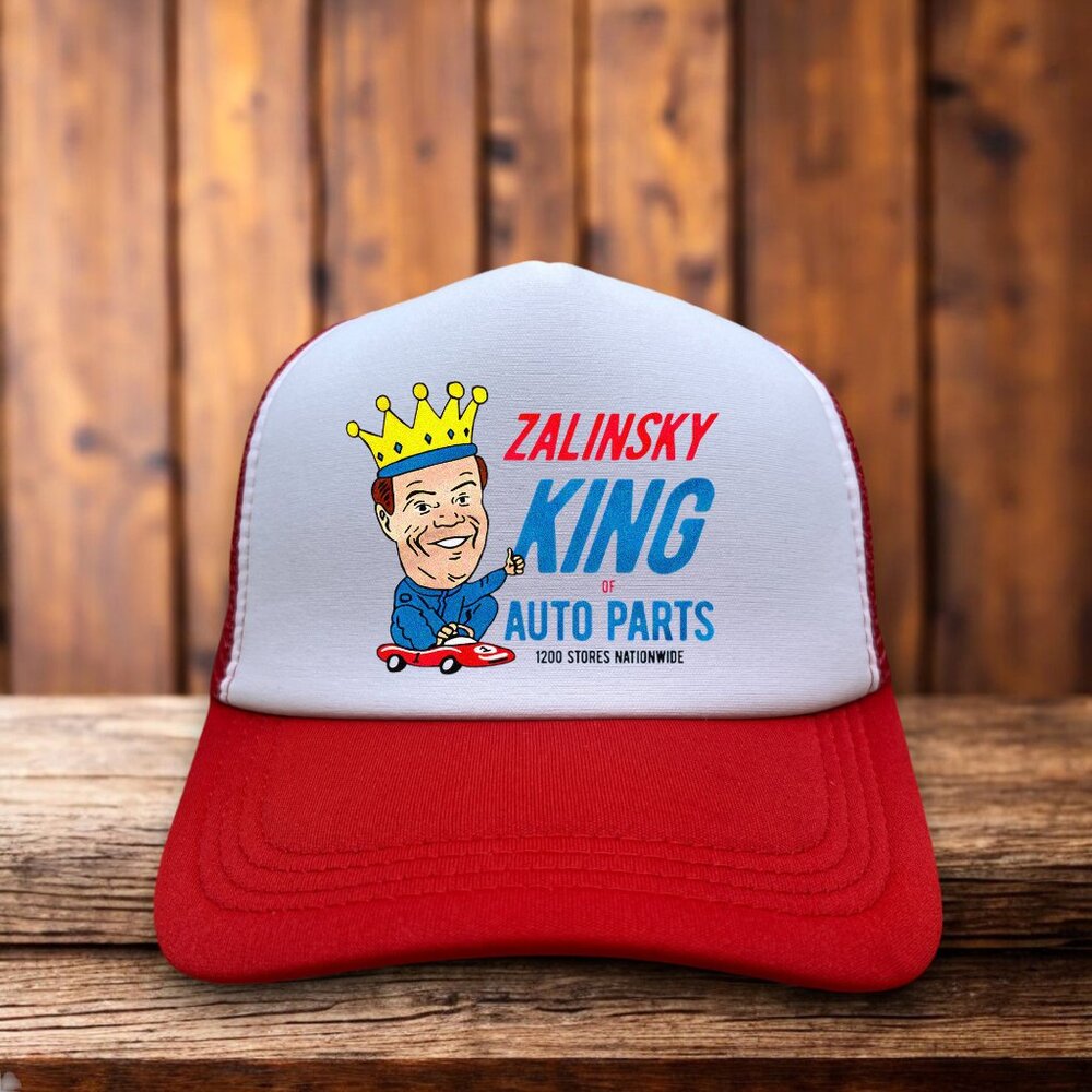 Zalinsky King Auto Parts Mens Trucker Hat Red Snapback Tommy Boy Baseball Cap